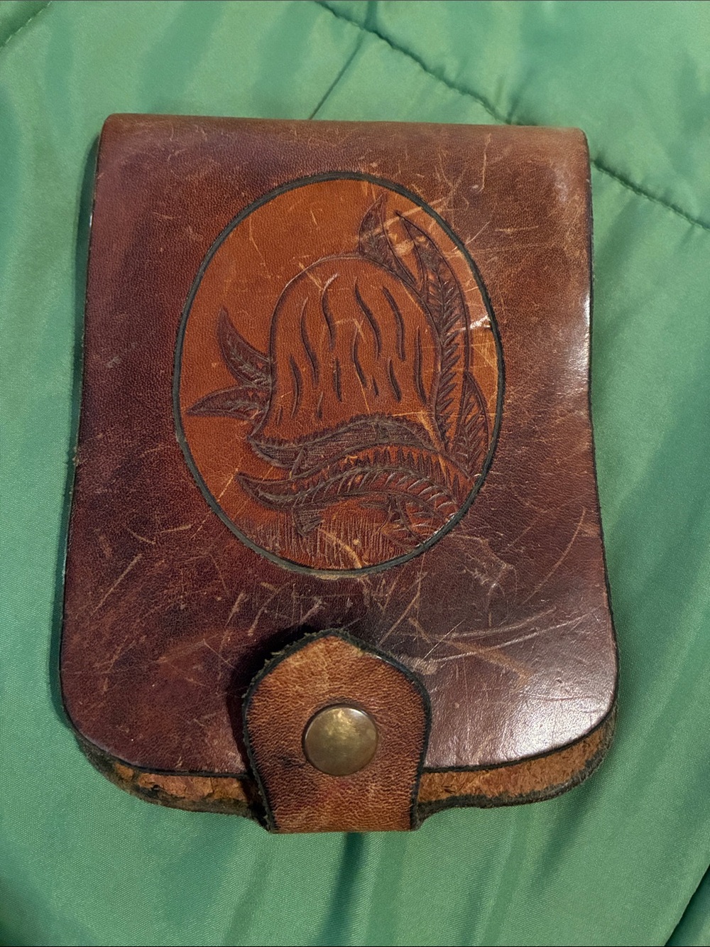 Hand-Tooled Leather sales book holder